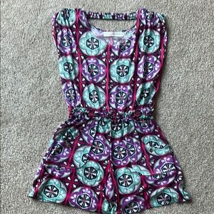 Tracy Negoshian Colorful Geometric Romper with pockets